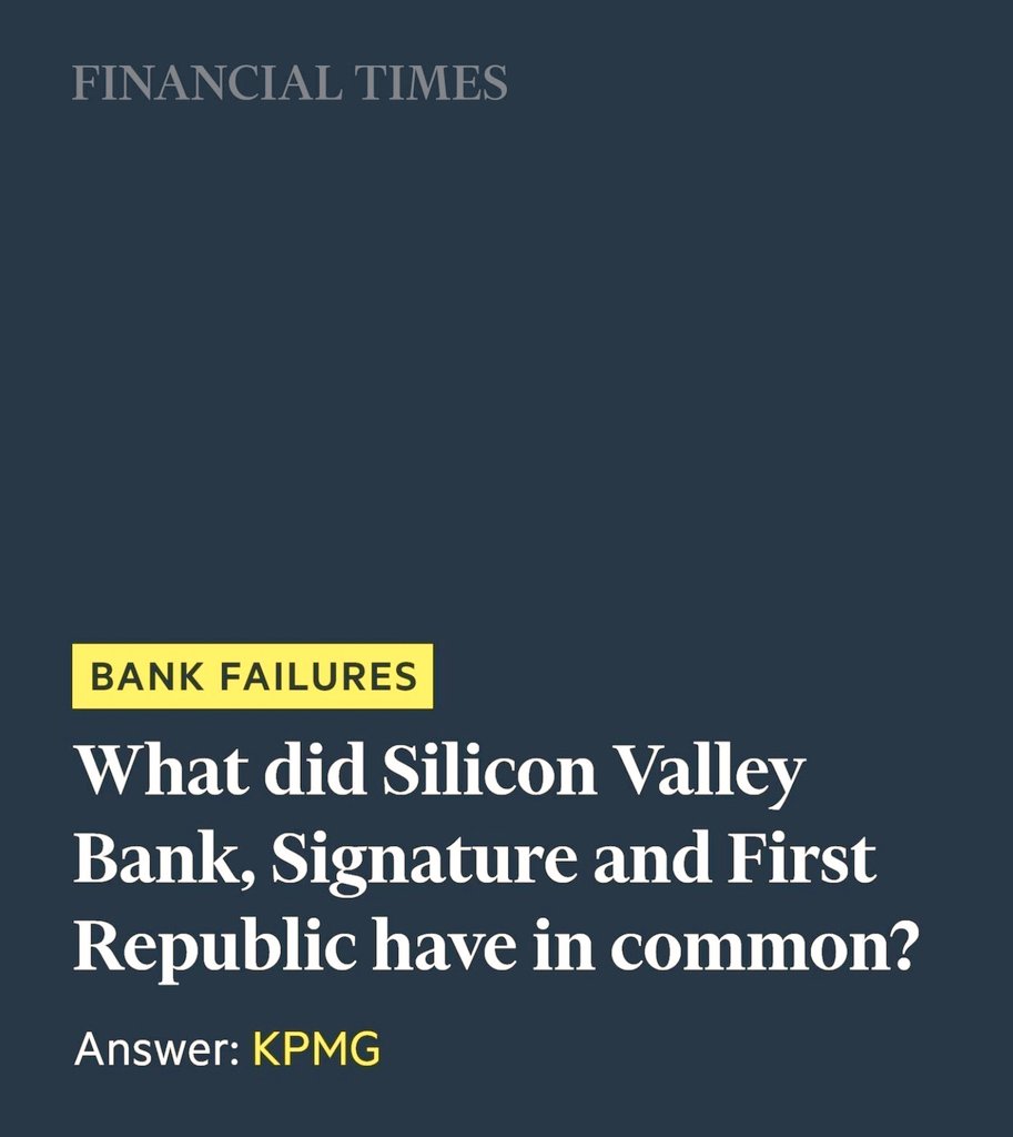 And what about the doubtful roles the “Big Four” proceeded in the Lebanese banking sector collapse?
#financialtimes #BankFailures