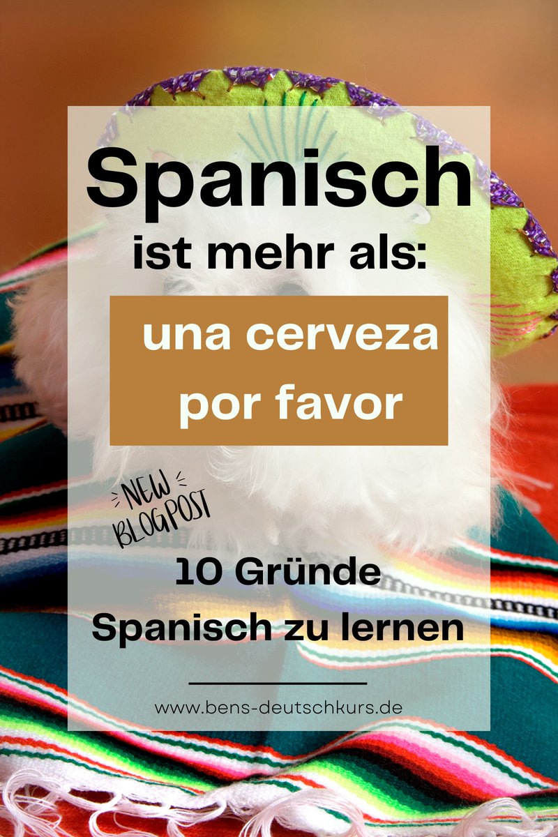 BeniHessler's tweet image. Warum #Spanischlernen ganz oben auf der To-Do-Liste stehen sollte. Und warum der Ballermann kein Grund ist :-)
Sprachen lernen mit bens-deutschkurs.de