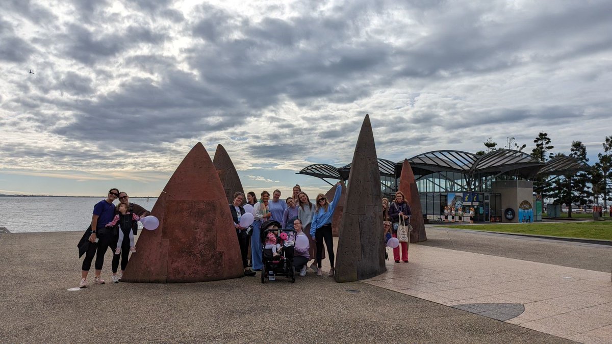 Deakin's tweet photo. 📷 #IDM2023 | Today is International Day of the Midwife! To celebrate the day, #Deakin midwifery students and midwifery lab support team walked along the #Geelong waterfront to mark the occasion. https://t.co/Cso45g6SmU