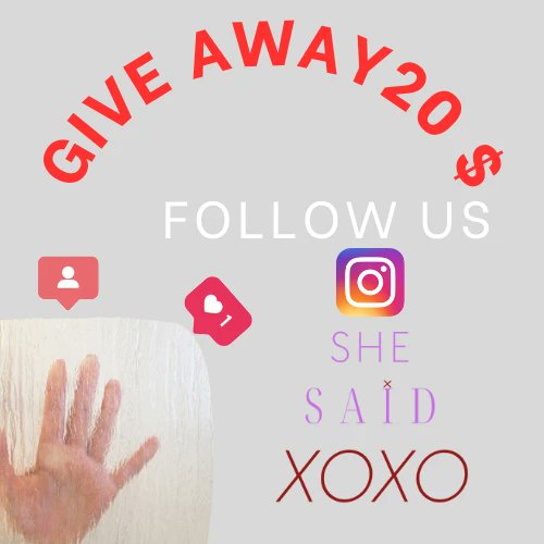 She_Said_XOXO's tweet photo. Give a way 20$ , Gift card or paypal, in every 1000 followers
https://t.co/tP9M4ZlTbk

#giveaway #giveaway #giveawaytime #giveawayindo #giveawayalert #giveawaycontest . https://t.co/Lnx8PMYmko