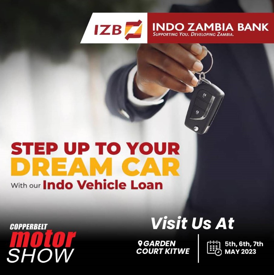 IndoZambiaBank's tweet photo. Step up to your Dream Car with our Indo Vehicle Loan. Visit us at Garden Court Kitwe on 5th, 6th and 7th May 2023.

#indozambiabank #IZB #LetsGrowTogether #SupportingyouDevelopingZambia #IndoVehicleLoan #Loans #MassbreedInvestments #CompetitiveInterestRates #Carloan https://t.co/m4eeEAm145