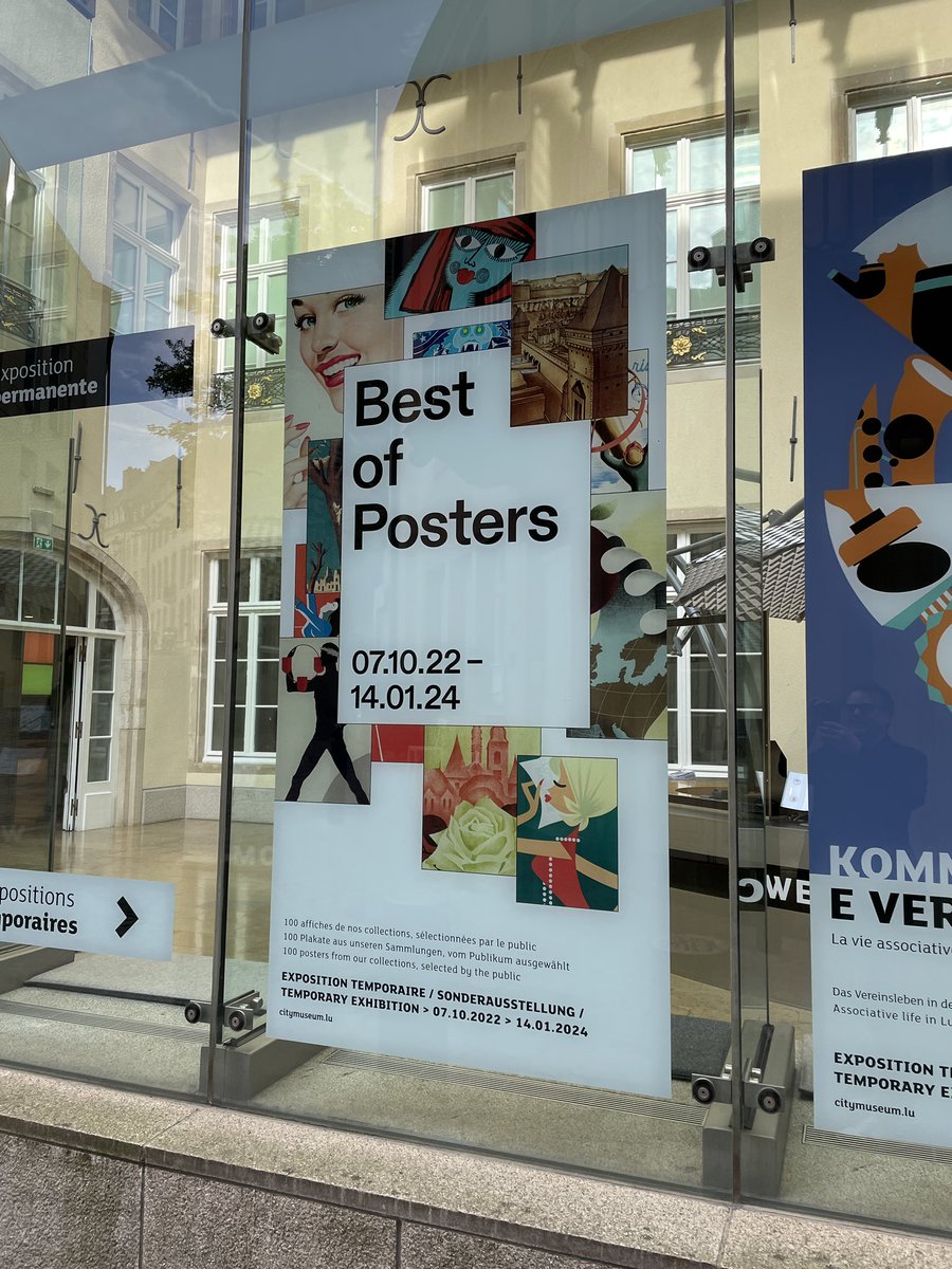 lafond_mat's tweet photo. Expo « Best of posters » au @citymuseum_lu , une vue d’ensemble de l’évolution de l’art graphique au Luxembourg au cours du 20e siècle.

"La créativité sans stratégie s'appelle de l'art. La créativité avec de la stratégie s'appelle de la publicité" Jef Richards https://t.co/H9VvA0JcLF