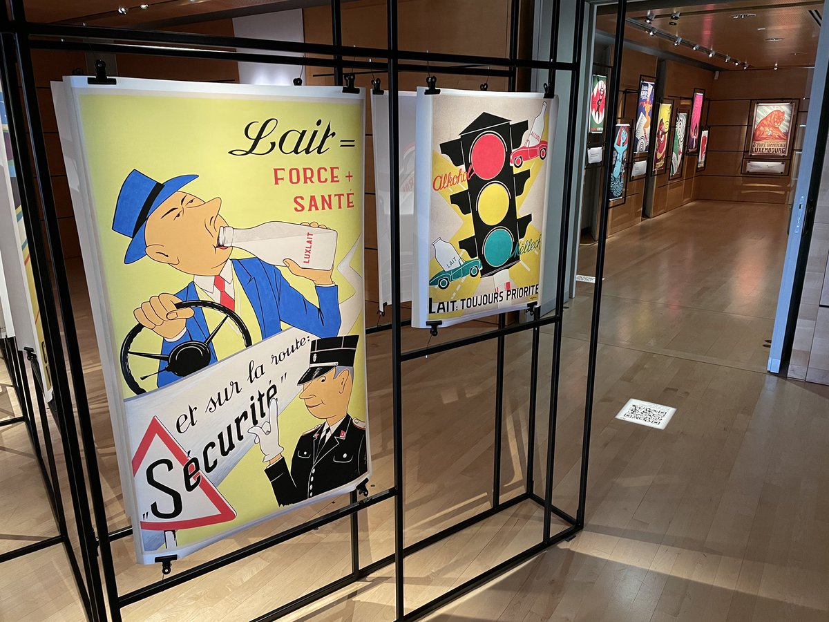 lafond_mat's tweet photo. Expo « Best of posters » au @citymuseum_lu , une vue d’ensemble de l’évolution de l’art graphique au Luxembourg au cours du 20e siècle.

"La créativité sans stratégie s'appelle de l'art. La créativité avec de la stratégie s'appelle de la publicité" Jef Richards https://t.co/H9VvA0JcLF