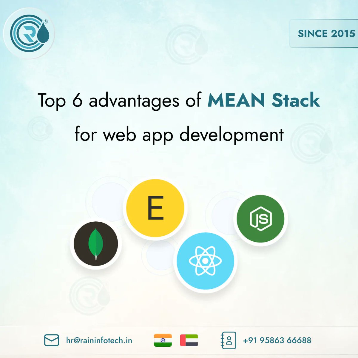 raininfotech's tweet image. A JavaScript-based framework for creating web apps is called the MEAN Stack. The four primary technologies that make up the levels of the stack—MongoDB, Express, Angular, and together referred to as MEAN.
#raininfotech #meanstack #meanstackdevelopment #development #webapp