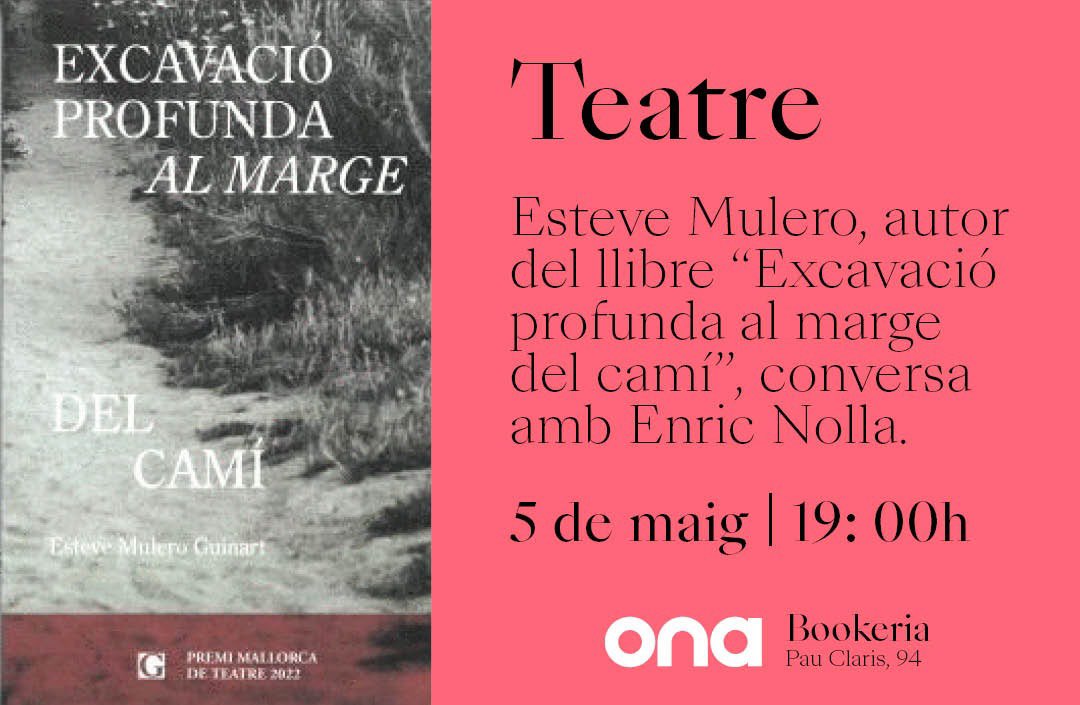 I avui una proposta molt interessant  <a href="/EsteveMulero/">Esteve Mulero Guinart</a> @EnricNolla1 🎭🎭 <a href="/OnaLlibres/">Ona Llibres</a> . Ens acompanyeu?