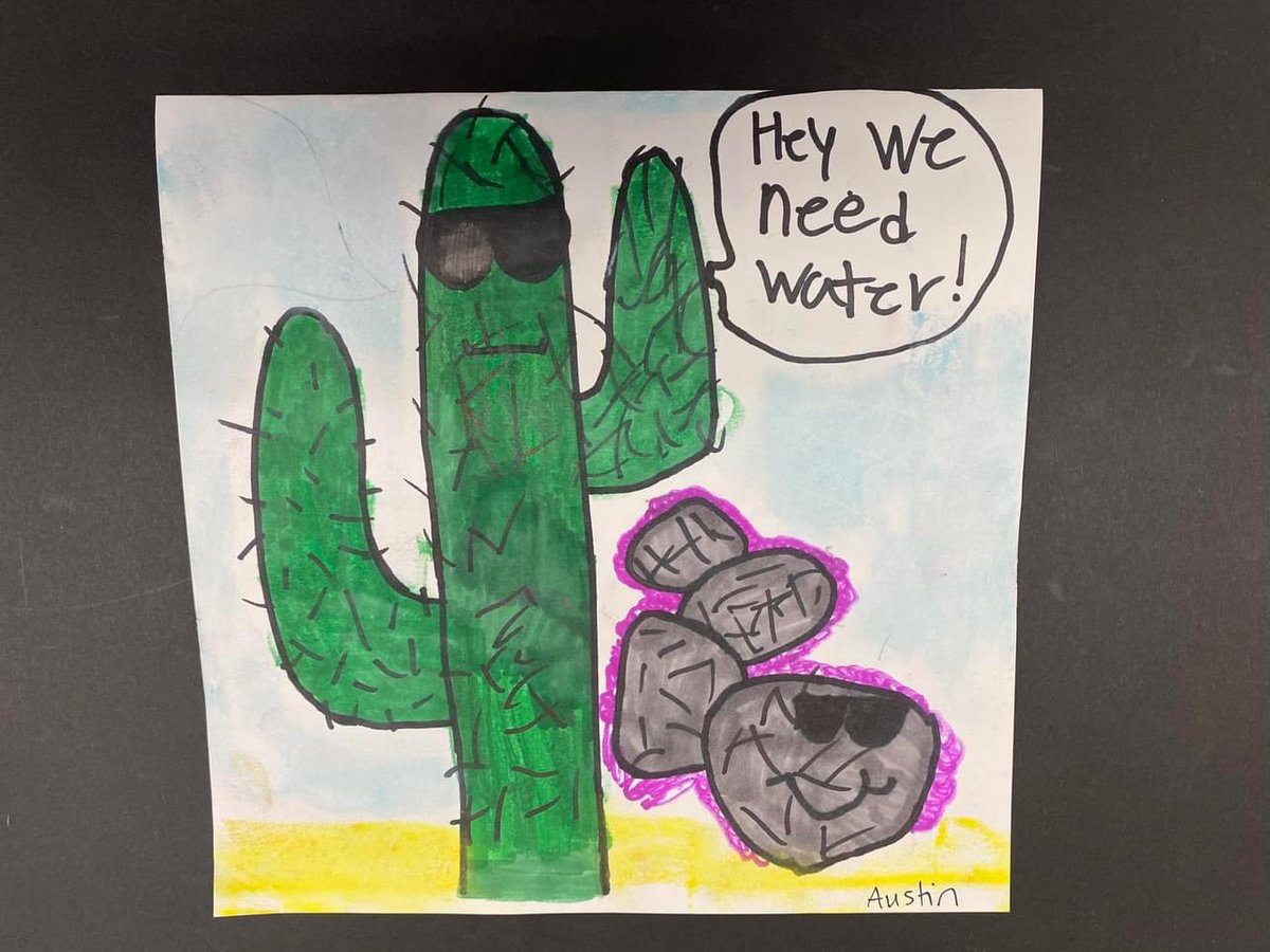 SteamSoCal's tweet photo. Water conservation engineers from #hazenandsawyer visited @SumacLSTEM to share current plans of a proposed water reuse facility to be built with @LVMWD. 
Students created #waterart with a variety of ideas! 
#sumacvoyagers #lvusdvapa #waterconservationart #hazenandsawyerengineers https://t.co/F6ZIMeJ8sM