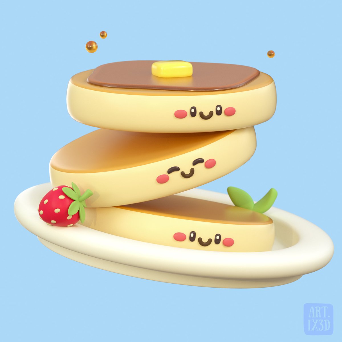 Z- Pancakes 🥞

#3D #3dart  #illustration #cute #C4D #36days_z #Font #typography #36DaysOfType