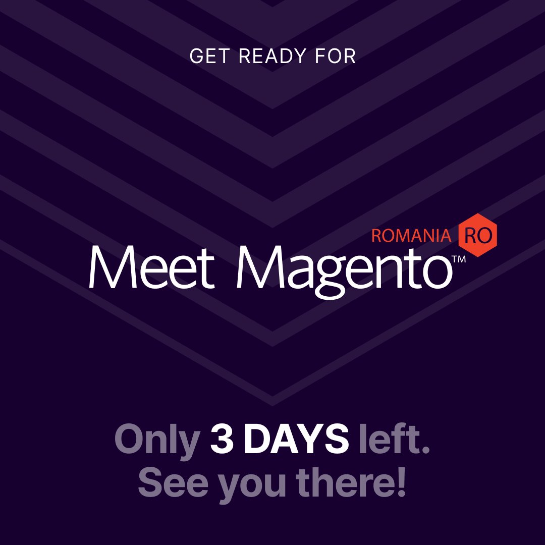 🚨Only 3 days left until the #mm23ro conference!

Get ready to join us on the 8th of May for a day full of insightful talks, networking opportunities, and a chance to connect with like-minded individuals in the Magento community!

👉 bit.ly/MeetMagento23-…     #MeetMagento