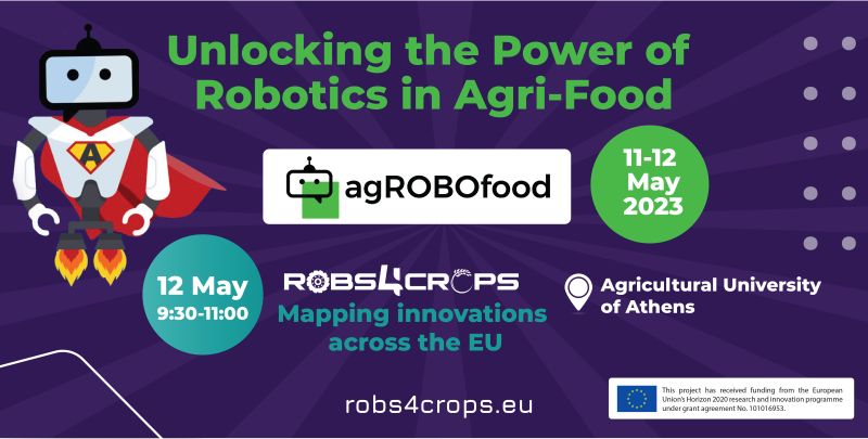 FlexiGroBots will participate in the "Mapping Innovations Across the EU" #session within the #event organized by the <a href="/agROBOfood/">agROBOfood</a>. 

Partners will discuss the significance of stakeholder engagement &amp; community building and the obstacles to adopting agricultural robotics solutions.