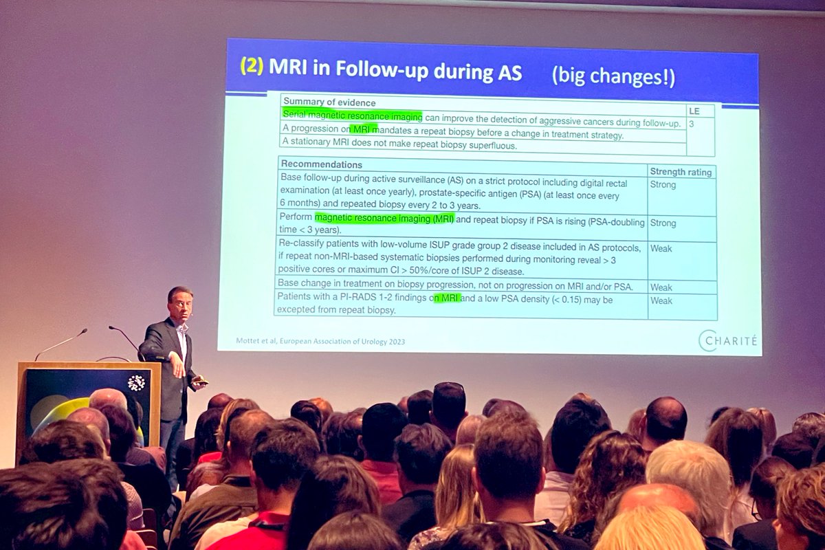 Active surveillance in PCa for whom ? 
🔝Pr Bernd Hamm
#ESUR #prostatecancer #prostatecancerimaging
