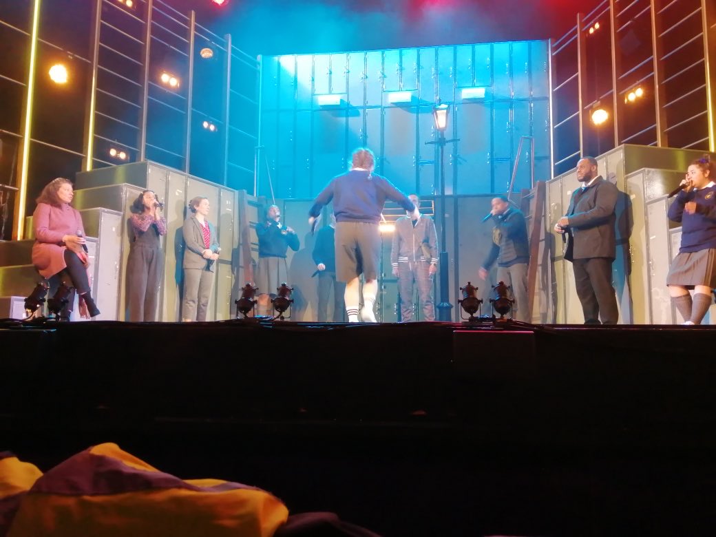 MrsBattersby1's tweet photo. Wow, what an amazing show! The children were transfixed watching, some were inspired and now want to have a career in theatre! No music was played, the cast created vocally all of the music and sound themselves. https://t.co/iw5JQamADy