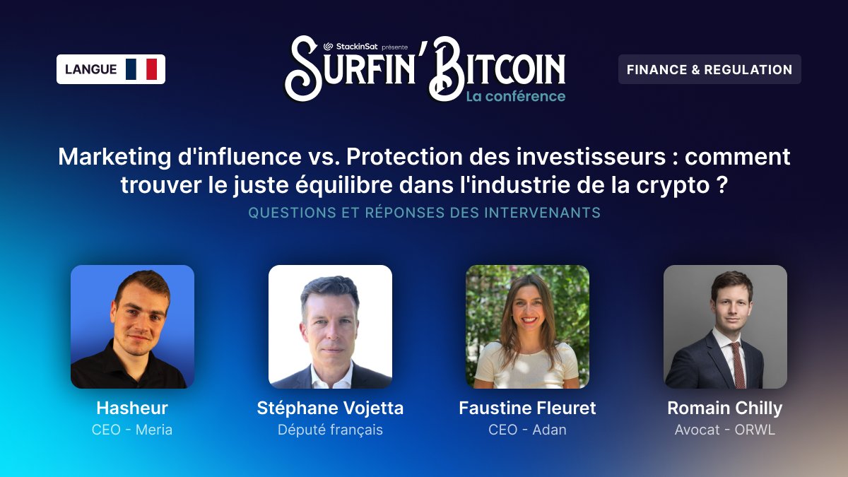 🚨 Depuis plusieurs semaines, le débat est très animé en France autour des influenceurs et particulièrement de ceux qui opèrent dans l’industrie de la crypto.

✅ La loi devrait être adoptée d’ici la fin du mois de juin et aura probablement ses premières polémiques d’ici #SBTC23