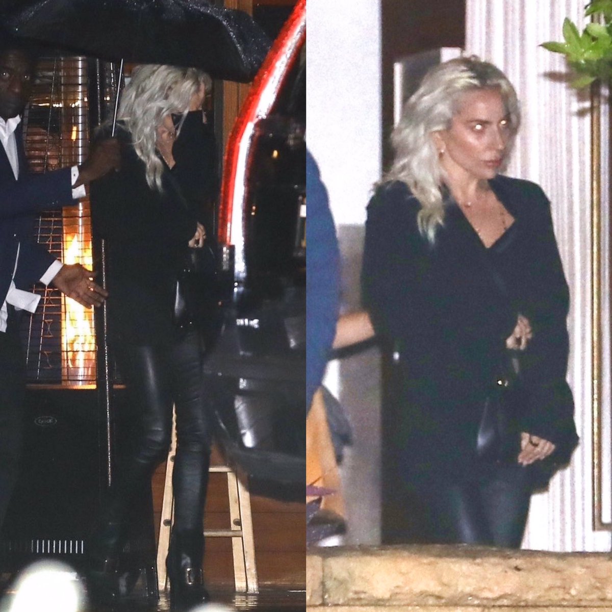 miss lady gaga sighting omg the hair??? shes back to platinum blonde