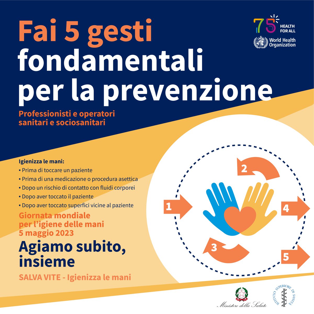 istsupsan's tweet photo. 🙌Oggi è la Giornata per l'#igiene delle #mani

➡️Un gesto semplice, veloce, a basso costo che salva milioni di vite e riduce i costi dell’assistenza
🩺 Essenziale farlo nelle fasi di contatto fisico con il paziente o superfici a lui vicine
https://t.co/cIAiqJ3H0D
#handhygieneday https://t.co/qdgRp53Wp2