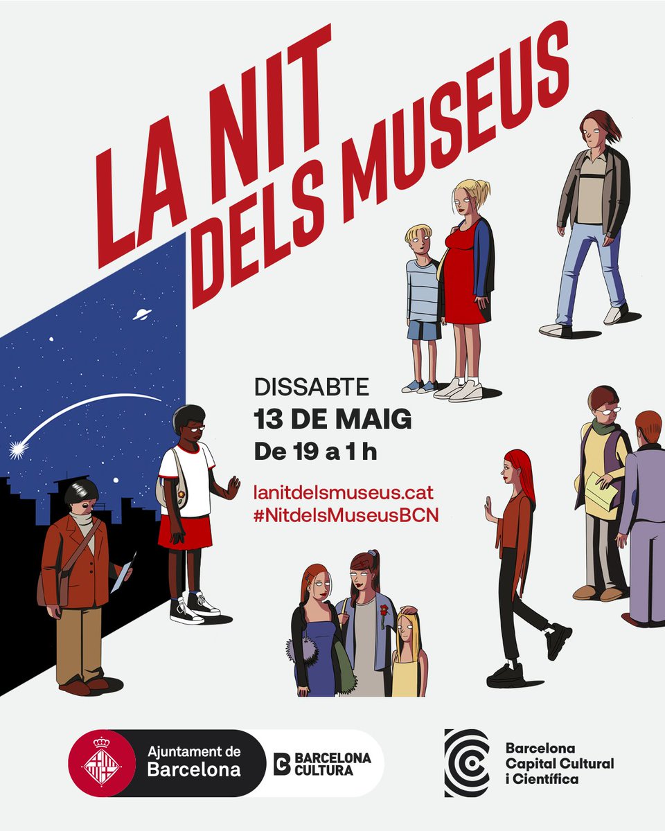 La Fundació Antoni Tàpies participarà un any més a La Nit dels Museus, edició 2023, amb portes obertes a partir de les 19 fins la 1h i amb visites comentades a les exposicions de les 19.30 a les 23.30h

barcelona.cat/lanitdelsmuseu…

#NitdelsMuseusBCN #NitdelsMuseus2023 #NitdelsMuseus