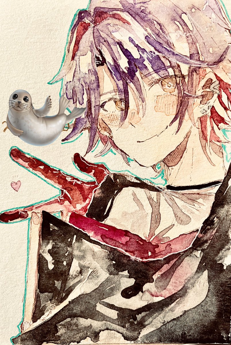 「お友達にプレゼントしたわたらい」|鶫のイラスト