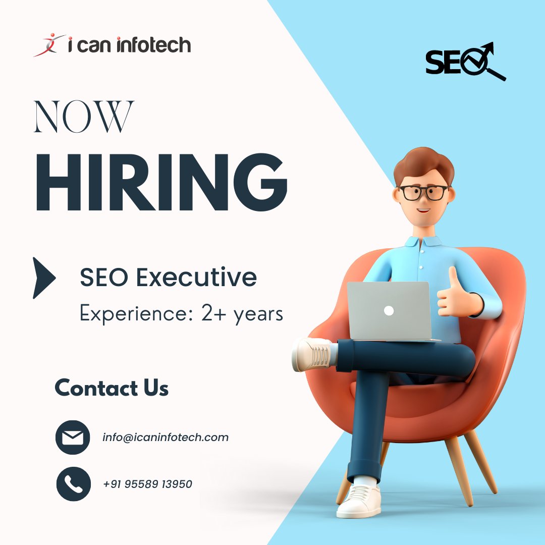 We're seeking a talented individual to join our team and help drive our website's visibility to new heights!

📍 Location: Ahmedabad
📧 Share your CV: info@icaninfotech.com

#SEO #SEOJobs #hiring #digitalmarketing #digitalmarketingjobs #ahmedabadjobs