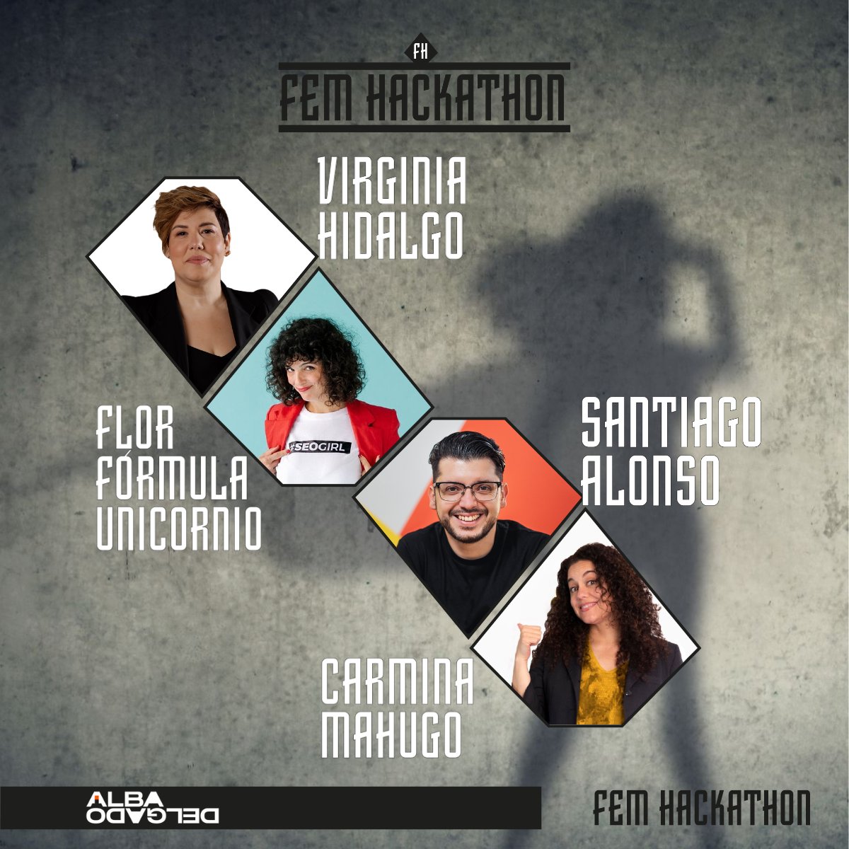 Y por fin los 4 invitados🔝que faltaban por presentar del #FemHackathon del #17Mayo.

⚡Virginia Hidalgo
⚡<a href="/Flor_t/">Flor.Unicornio</a>
⚡<a href="/salonsoweb/">Santiago Alonso</a>
⚡@creativosanonimos

¡Vente a ver todas las entrevistas en el metaverso!

👉Apúntate en femhackathon.com

#DiaInternacionalDeInternet