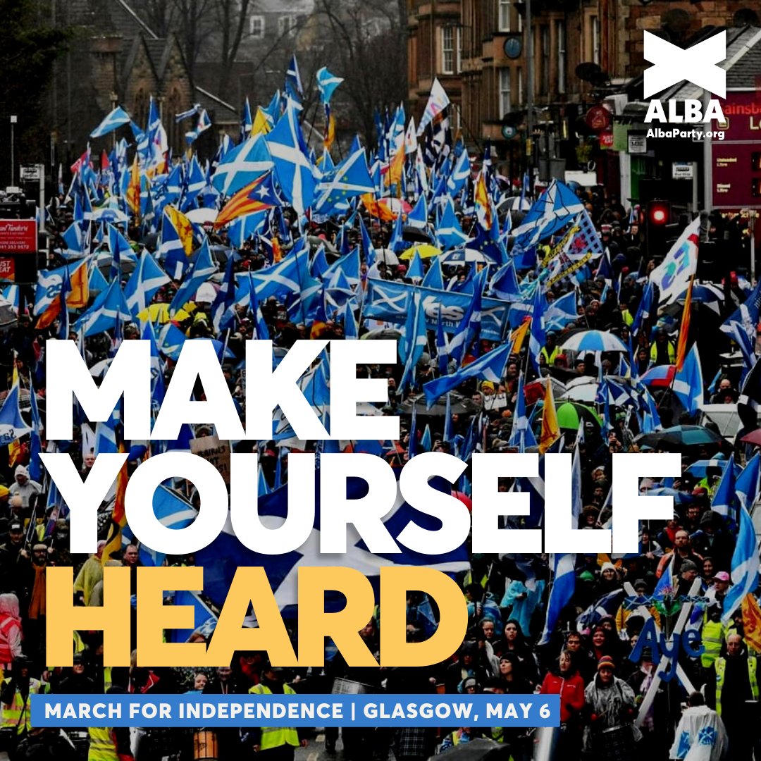 AlbaParty's tweet image. 📢 MAKE YOURSELF HEARD

It's time to assert our nation's right to self-determination.

Our party leader, @AlexSalmond, and our party chair, @TasminaSheikh, will be giving speeches at Glasgow Green after the march!

#OneScotland | @AUOBNOW