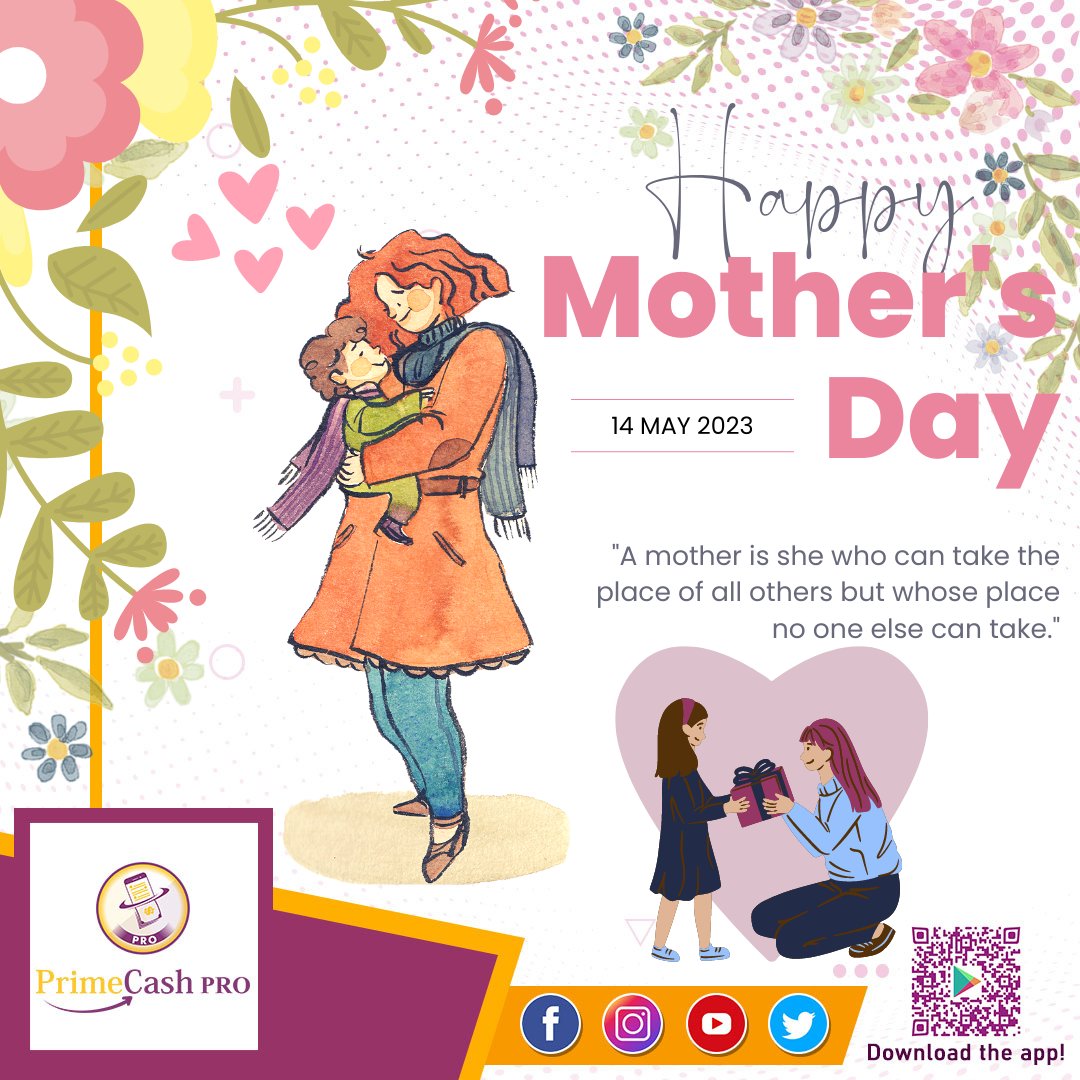 Primecash_PRO's tweet photo. "To the one who gave us life, love, and everything in between - Happy International Mother's Day! Thank you for always being our rock, our support system, and our guiding light." 
...
#HappyMothersDay #InternationalMothersDay #MomLove  #Motherhood #FamilyLove #MotherAndChild https://t.co/AwmgHkbWXq