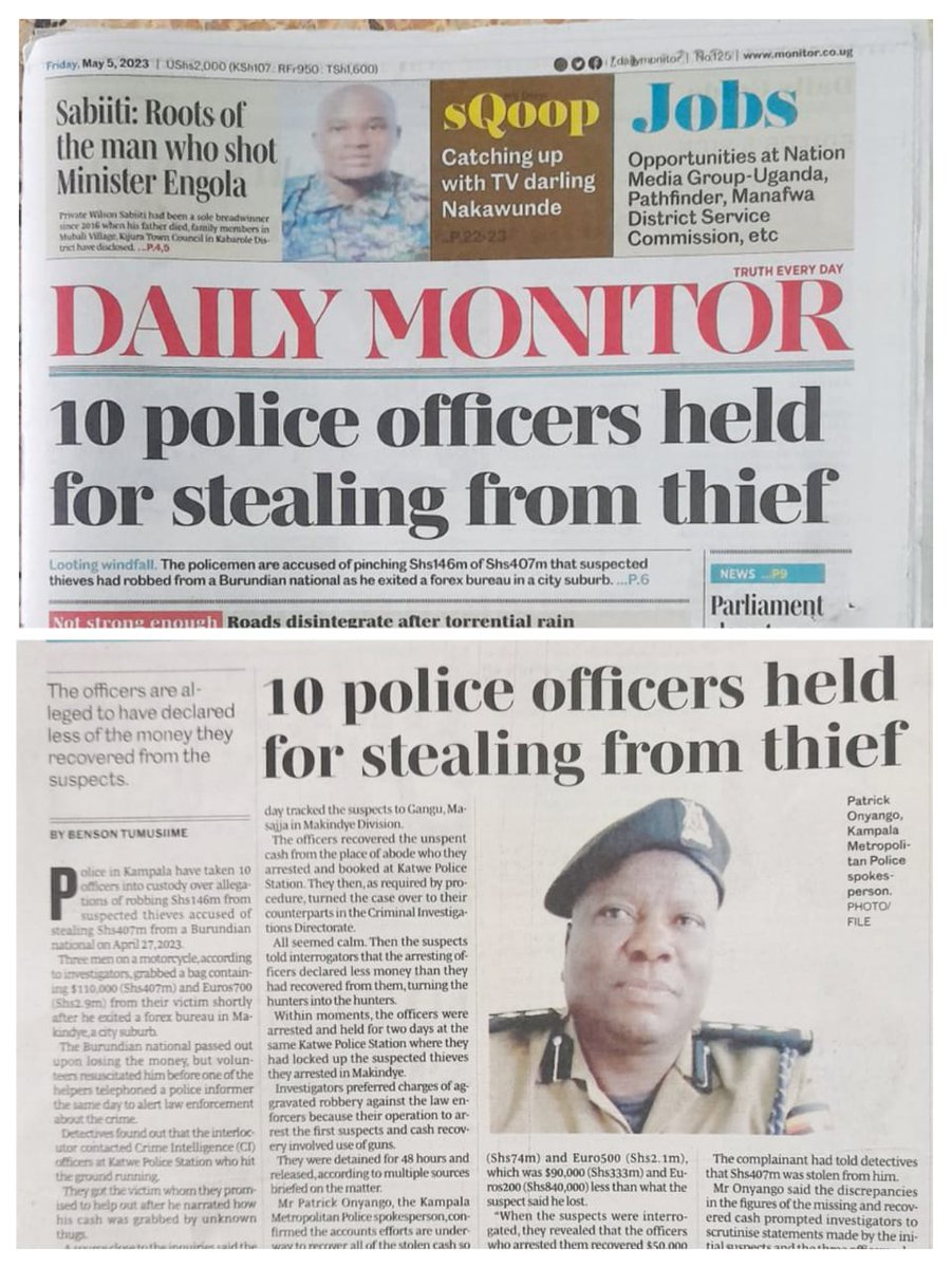suncharles85's tweet photo. Police officers arrested for stealing from the thief https://t.co/qW9FUpWHNr