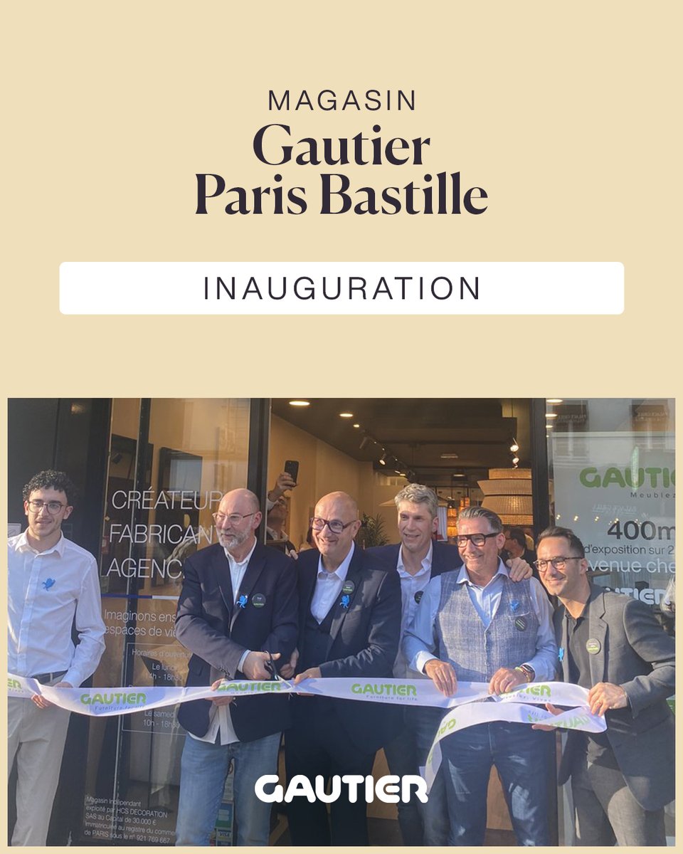 Hier soir, la #GautierTeam était du côté de Paris, pour l'inauguration de notre magasin Gautier de Paris Bastille, rue du Faubourg St Antoine.💚 Merci à notre partenaire Serge Engel pour cette belle soirée. #Franchise #FranchiseGautier #ParisBastille #GautierParisBastille