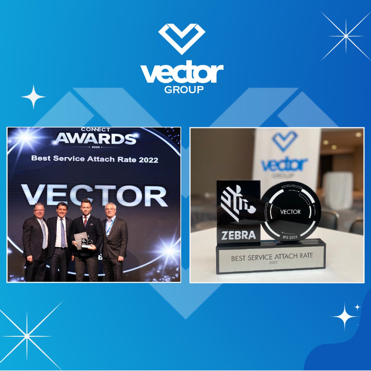 Vector Group, Connect teması ile düzenlenen ''Zebra Technologies Türkiye MAGGIC RPS 2023'' etkinliğinde "Best Service Attach Rate 2022" ödülünün sahibi olarak, başarılarına bir yenisini daha ekledi!

#VectorGroup #Zebra #Awards #MAGGICRPS #BestServiceAttachRate
