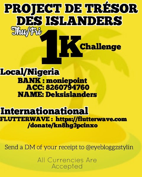 DeksDefender's tweet photo. Islanders...as we dey celebrate our website, lets us drop some 1k for our project guys...
This celebration deserves the accounts to be filled with some  nairas and dollars

ISLANDERS WEBSITE
https://t.co/V6aS5ychzR
#AdekunleOlopade
#TheIslanders https://t.co/p6xRVP667r