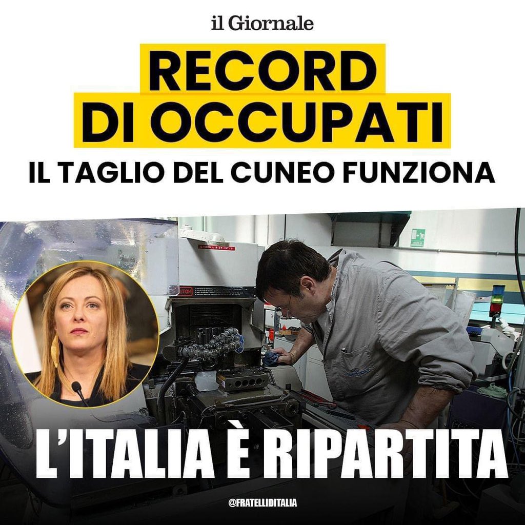 👷‍♀️ Il mercato del lavoro è ripartito, in Italia come in Liguria, che ad Aprile segna un buon +3,6% di occupati. Questi dati sono la conferma che le politiche adottate dal Governo di Giorgia Meloni