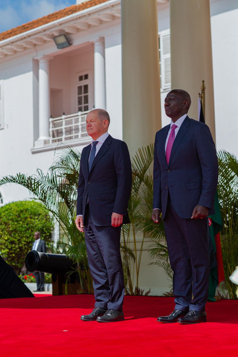EssyOkenyuri's tweet photo. The State Visit by Chancellor of Germany, H.E Olaf Scholz in State House, Nairobi underscores the confidence the community of nations and international investors have in Kenya Kwanza and the leadership of President William Ruto . https://t.co/dzVSfMMaJx