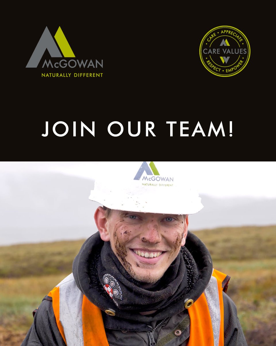 Join the McGowan Team – We Are Recruiting! ** EXCAVATOR OPERATORS ** ** PATH BUILDING TEAMS (Scotland & Ireland) ** ** PEATLAND RESTORATION HAND LABOUR TEAMS (Scotland) ** For full job details email your CV to sam.hesling@mcgowanltd.co.uk or visit: tinyurl.com/ykbxjfbu