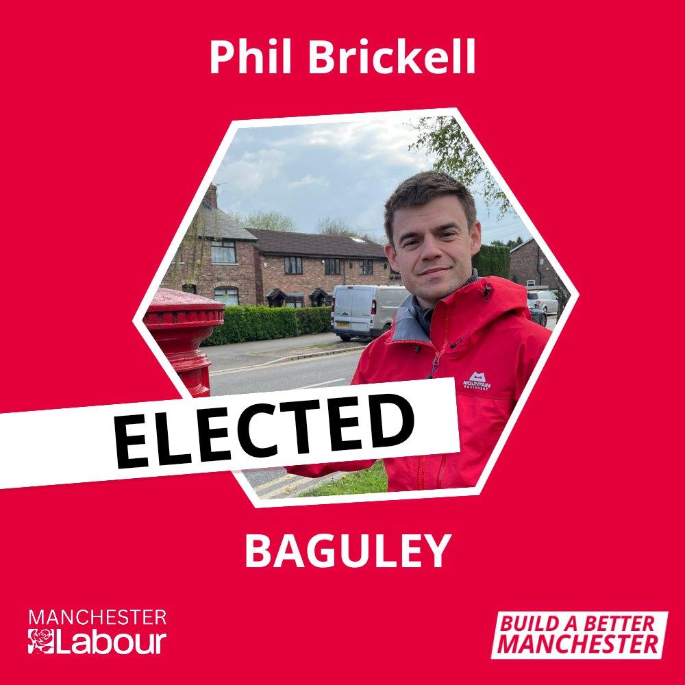 Congratulations to Phil Brickell for being elected for Baguley Ward! 🌹🐝