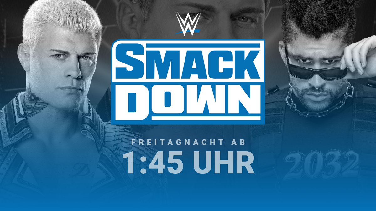 HerrFloeter's tweet photo. Wir gehen rein ins #WWEBacklash-Wochenende und schauen zusammen #SmackDown aus San Juan! ⤵
KANAL ➡ https://t.co/brXDkPvafm
#CodyRhodes, #BadBunny und #MarcelWeber haben sich angekündigt. 💁♂️
Ab 1.45 Uhr auf #Twitch! 🔥
#WWE #Wrestling #WatchTogether https://t.co/1nno53ImOu