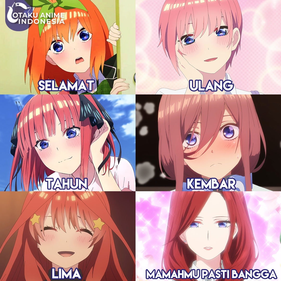 Otaku Anime Indonesia on X: Sepertinya bakal rame nih 🔹Film Anime : 5- toubun no Hanayome Movie 🔹Genre : Comedy, Romance, Harem, School, Shounen  #Otaku_Anime_Indonesia #gotoubunnohanayome #5toubunnohanayome  #thequintessentialquintuplets #mikunakano