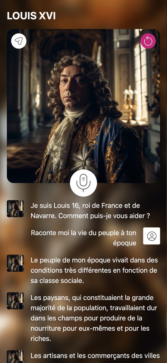 Découvrez la révolution de l'engagement muséal avec @livdeo  et son #Chatbot Audio Multilingue IA !  Discutez avec Louis XVI, posez des questions dans votre langue et recevez des réponses authentiques ! ➡️ #Innovation #Musée #Accessibilite #Multilingue