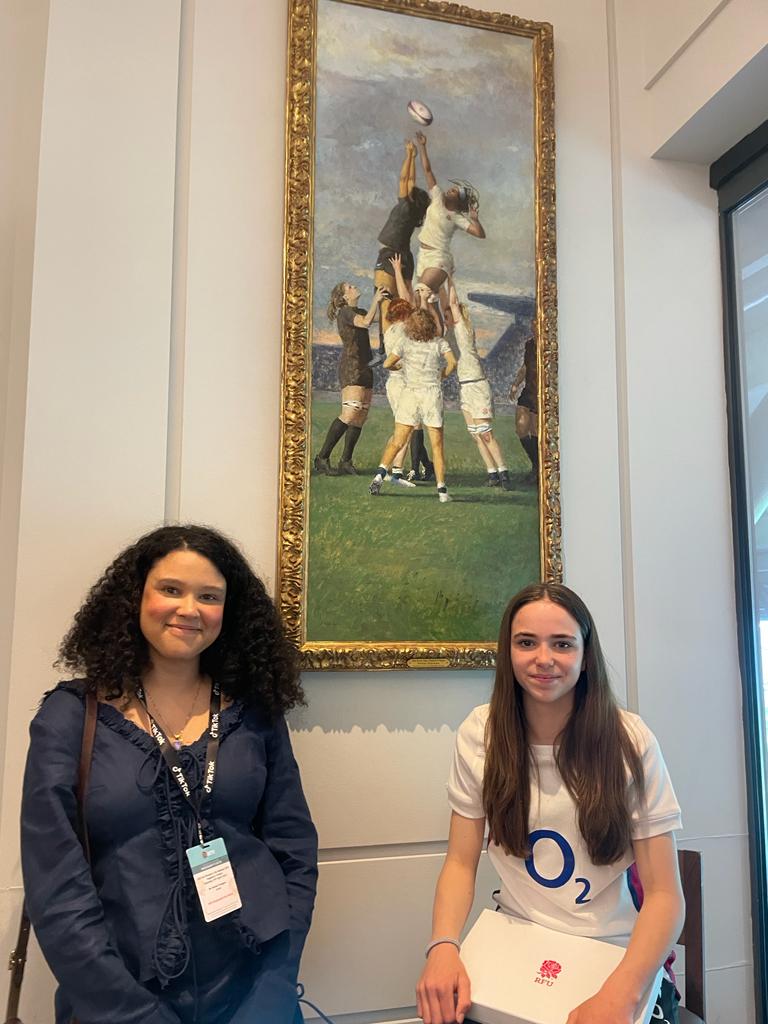 Inspiring Stories from past Alumnis students: Thea was invited to the unveiling of 'Roses; Past, Present and Future' the first painting in the presidential suite at Twickenham featuring sportswomen. Thea has inspired so many since her inspiring Changemaker Challenge in Year 6.