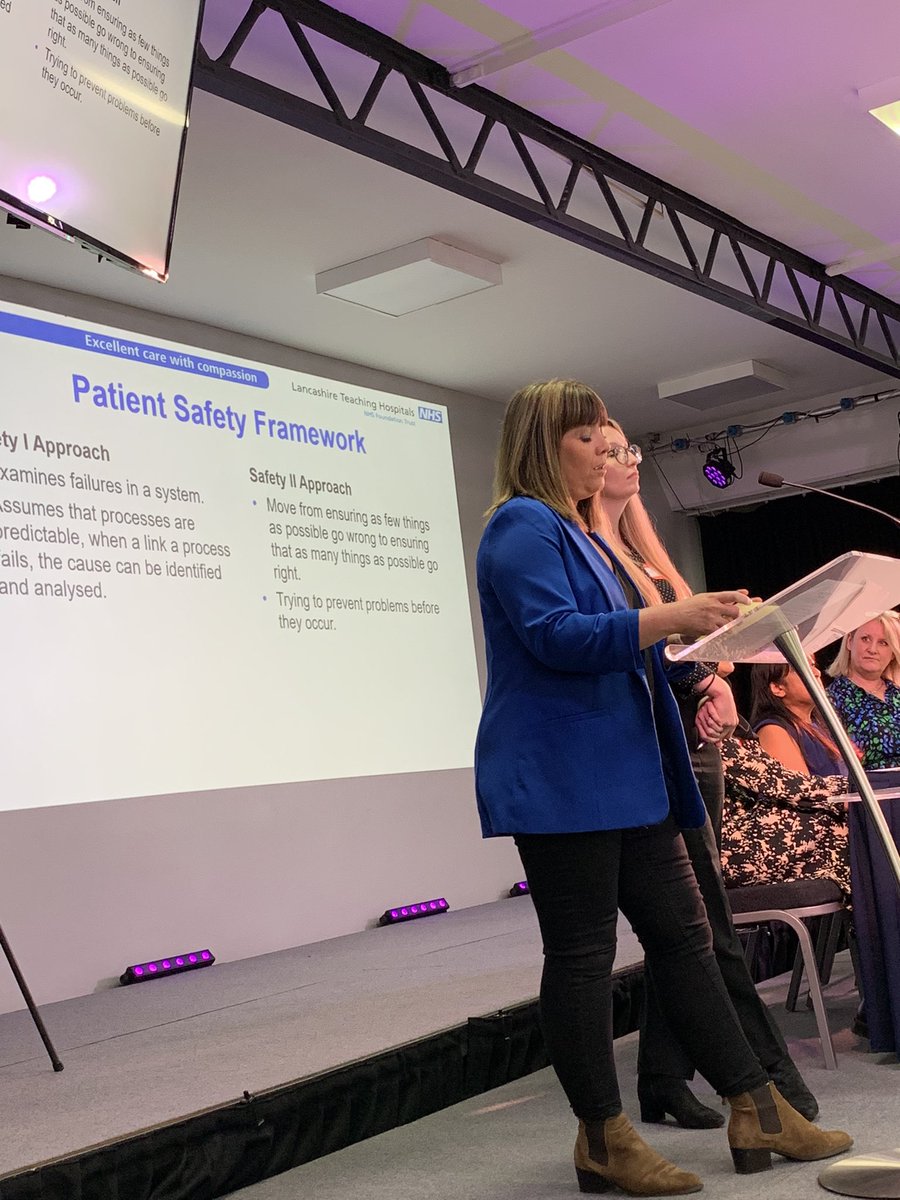 Jo &amp; Emma from <a href="/LthtWomens/">LTHT_Womens&Maternity Research</a> sharing their new approach to safety learning “safety2” they want to really know their business &amp; be proactive looking for emerging causes to make the unit safer #CelebrateNWIDM23 <a href="/teamCNO_/">teamCNO 💙</a> <a href="/TeamCMidO/">TeamCMidO</a> <a href="/NHSNW/">NHS North West</a>