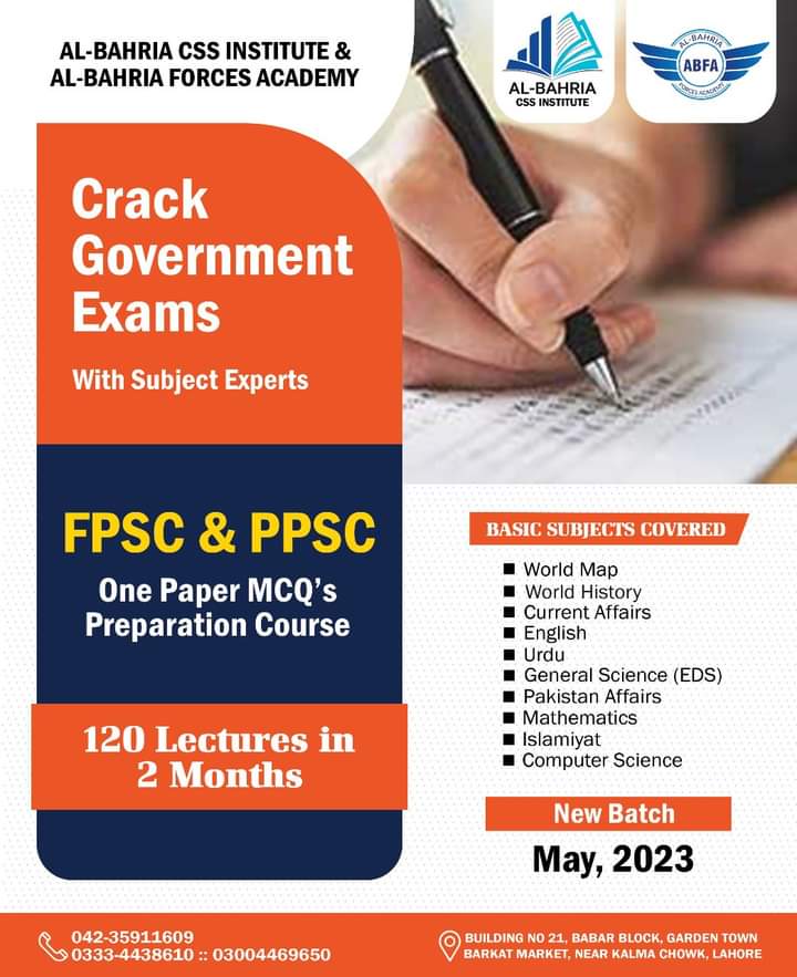 Al_BahriaCSS's tweet photo. Admissions Open for Government Jobs Tests Preparation https://t.co/U3su4FPQCk