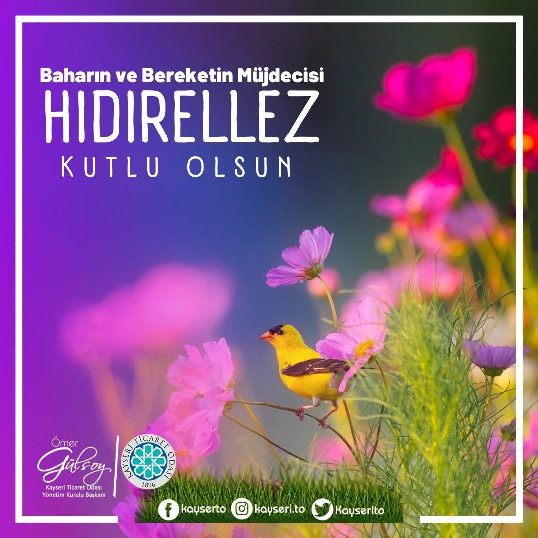 Bugün Hıdırellez; baharın ve bereketin müjdecisi... Baharın müjdecisi, bereketin simgesi #Hıdırellez’in ülkemize ve tüm insanlığa sağlık ve esenlikler getirmesini diliyorum. 🌸