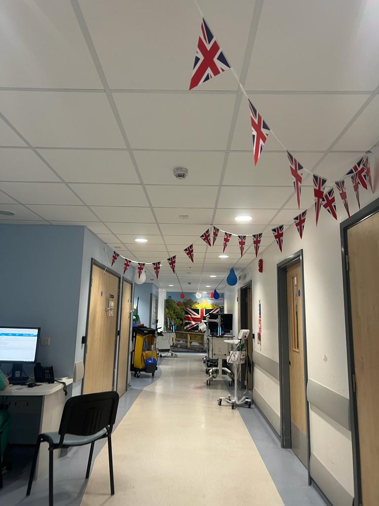 Royal Free London IPC Team (@rfl_ipcteam) on Twitter photo Some patriotic bunting on ward 8 East at Royal Free Hospital, ready for the coronation tomorrow.
<a href="/RoyalFreeNHS/">Royal Free London</a> Some patriotic bunting on ward 8 East at Royal Free Hospital, ready for the coronation tomorrow.
<a href="/RoyalFreeNHS/">Royal Free London</a>