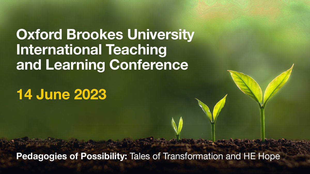 Oxford Brookes University International Teaching &amp; Learning Conference online on 14 June 2023

Book your free place and for more info visit the conference website: brookes.ac.uk/bitlc-2023/

<a href="/BrookesStaff/">Oxford Brookes Staff</a> <a href="/BrookesUnion/">Brookes Union</a>  <a href="/Seda_UK_/">SEDA</a> #bitlc23