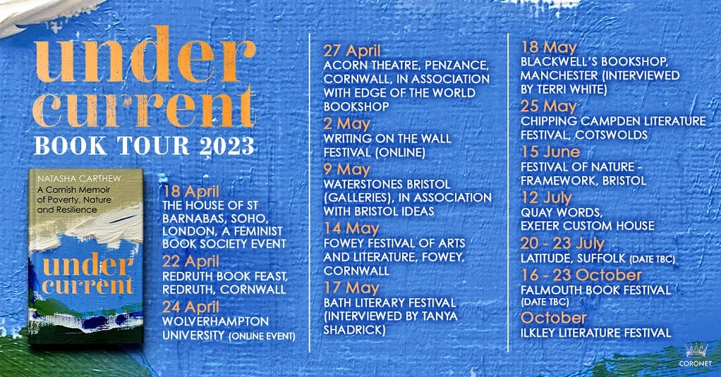 The #UndercurrentBookTour continues next week with <a href="/Waterstones262/">Waterstones Bristol</a> then jumping into Summer with <a href="/fowey_festival/">The du Maurier Fowey Literary Festival</a> @TheBathFestival <a href="/BlackwellsMcr/">BlackwellsManchester</a> <a href="/campdenlitfest/">Chipping Campden Literature Festival 2025</a> <a href="/FestofNature/">Festival of Nature</a> <a href="/ExeterCityofLit/">Exeter City of Literature</a> <a href="/LatitudeFest/">Latitude Festival</a> AND newly added <a href="/RockOysterFest/">Rock Oyster Festival</a> 🌞💙🌞 BUY here: linktr.ee/undercurrentbo…