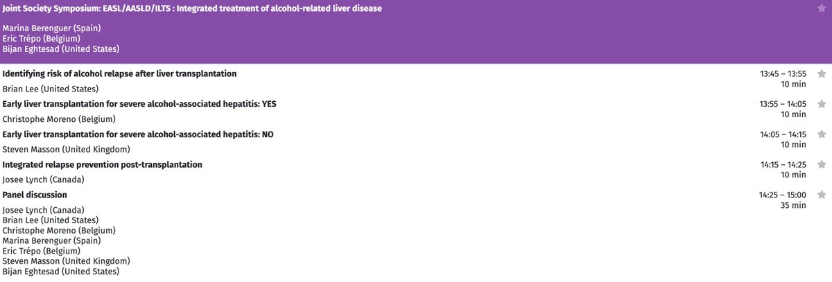 Eric Trépo (@etrepo) on Twitter photo 🌊Dive into alcohol-related liver disease at #ILTS2023 <a href="/EASLnews/">EASLnews</a>/<a href="/AASLDtweets/">AASLD</a>/<a href="/ILTS/">August Alsina</a> joint symposium, ⏳Fri, May 5, 13:45-15:00!
🔹Relapse risk post-transplant
🔹Transplant for alcohol-related hepatitis 🔹Integrated relapse prevention
Join us!👉<a href="/AleksanderKrag/">Aleksander Krag</a> <a href="/aelsharkawy75/">Ahmed Elsharkawy</a> 🌊Dive into alcohol-related liver disease at #ILTS2023 <a href="/EASLnews/">EASLnews</a>/<a href="/AASLDtweets/">AASLD</a>/<a href="/ILTS/">August Alsina</a> joint symposium, ⏳Fri, May 5, 13:45-15:00!
🔹Relapse risk post-transplant
🔹Transplant for alcohol-related hepatitis 🔹Integrated relapse prevention
Join us!👉<a href="/AleksanderKrag/">Aleksander Krag</a> <a href="/aelsharkawy75/">Ahmed Elsharkawy</a>