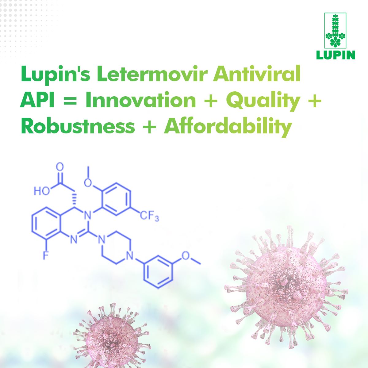 Lupin's Letermovir API is designed to offer a comprehensive impurity profile for maximum efficacy and safety. Our backward-integrated manufacturing process ensures that it meets the highest standards of quality. 

#Lupin #API #Quality #DrugMasterFile #ComprehensiveSolution