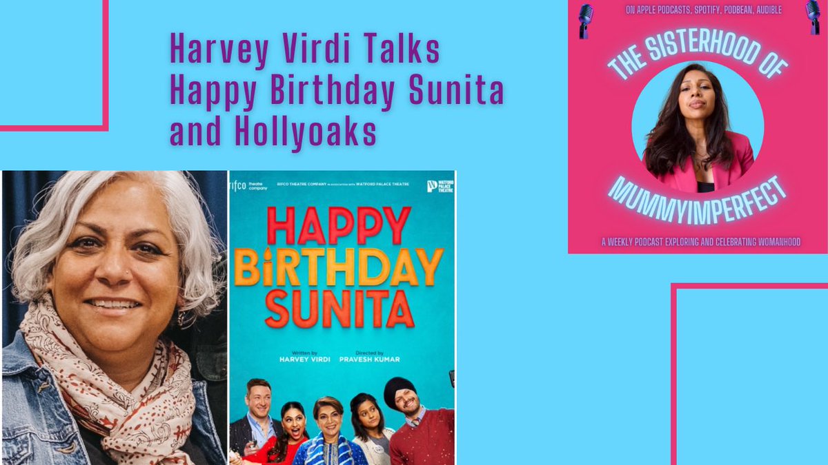 In the latest ep of my #podcast I speak to actress and writer @HarveyVirdi1 about her stage play ‘Happy Birthday Sunita’ @RifcoTheatre , representation and playing Misbah Maalik in @Hollyoaks Listen on #applepodcasts #Spotify or click link below: mummyimperfectsisterhood.podbean.com/e/ep-163-harve…