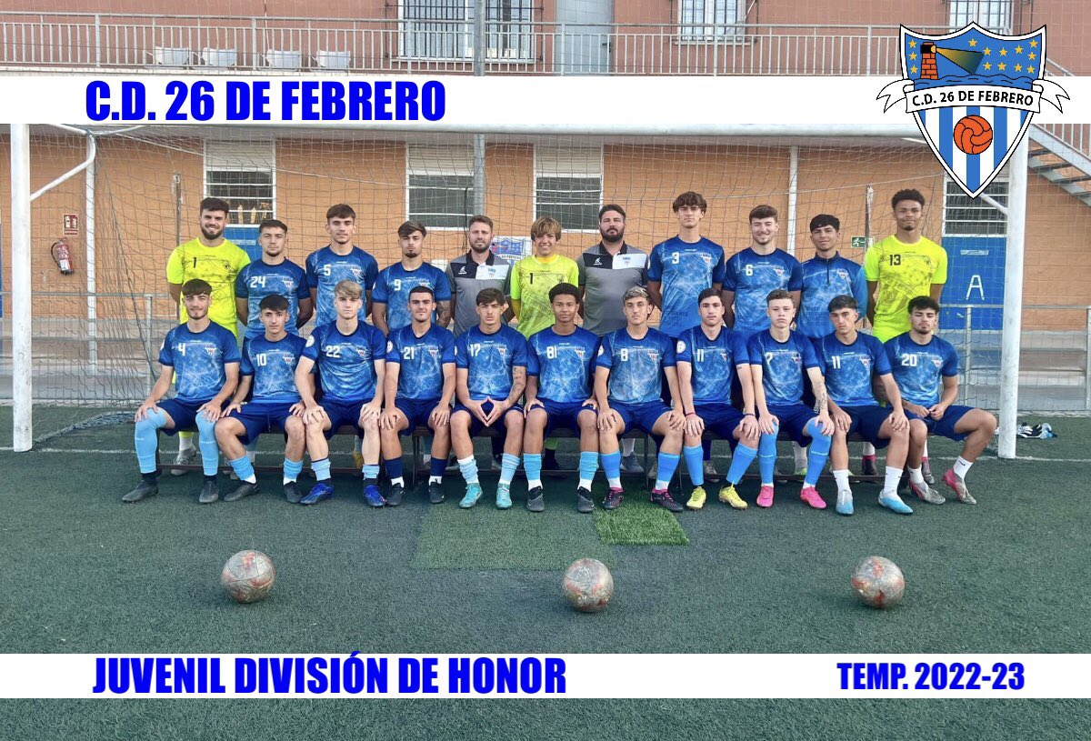 🧨 WELCOME TO THE PALMILLA

📡Desde el Club <a href="/CD26_de_Febrero/">CD 26 De Febrero</a> queremos informar que empezamos a trabajar para la Temp. 2023-24.

🫡 ¡División de Honor! en Infantiles, Cadetes y Juveniles. ¿Alguien da más?

🔵 Dónde los sueños se hacen realidad..