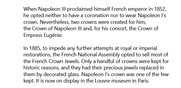 RobinLynnKing2's tweet photo. #EverythingRoyal #ARoyalCrown
The Crown of Napoleon was a coronation crown manufactured for Napoleon and used in his coronation as Emperor of the French on December 2, 1804. Napoleon called this crown the "Crown of Charlemagne", https://t.co/qewp3wo8sv