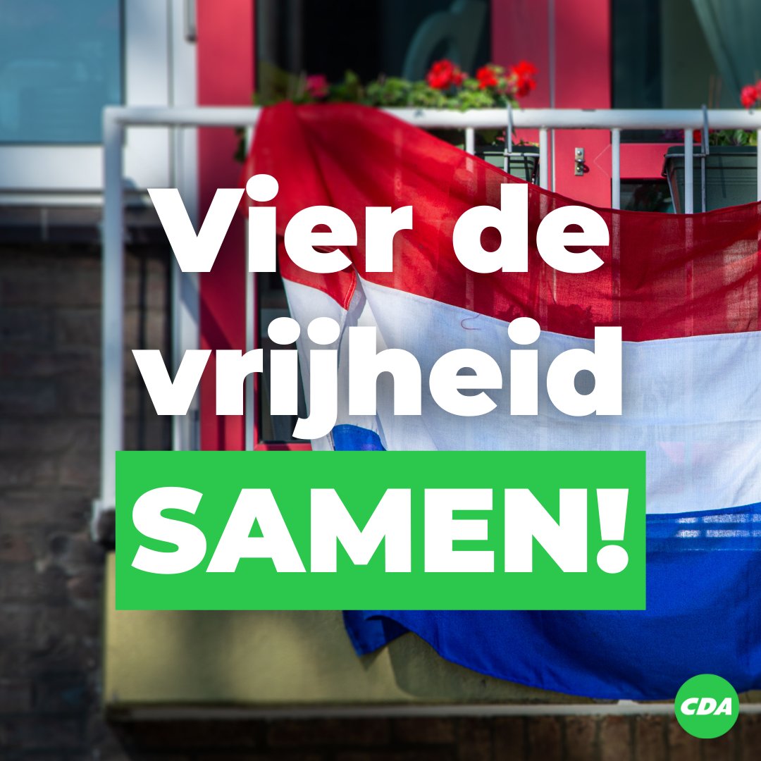 CDAAlmelo's tweet photo. Vier vandaag de vrijheid samen! 🇳🇱 #Bevrijdingsdag https://t.co/BJ7nHmDy1x