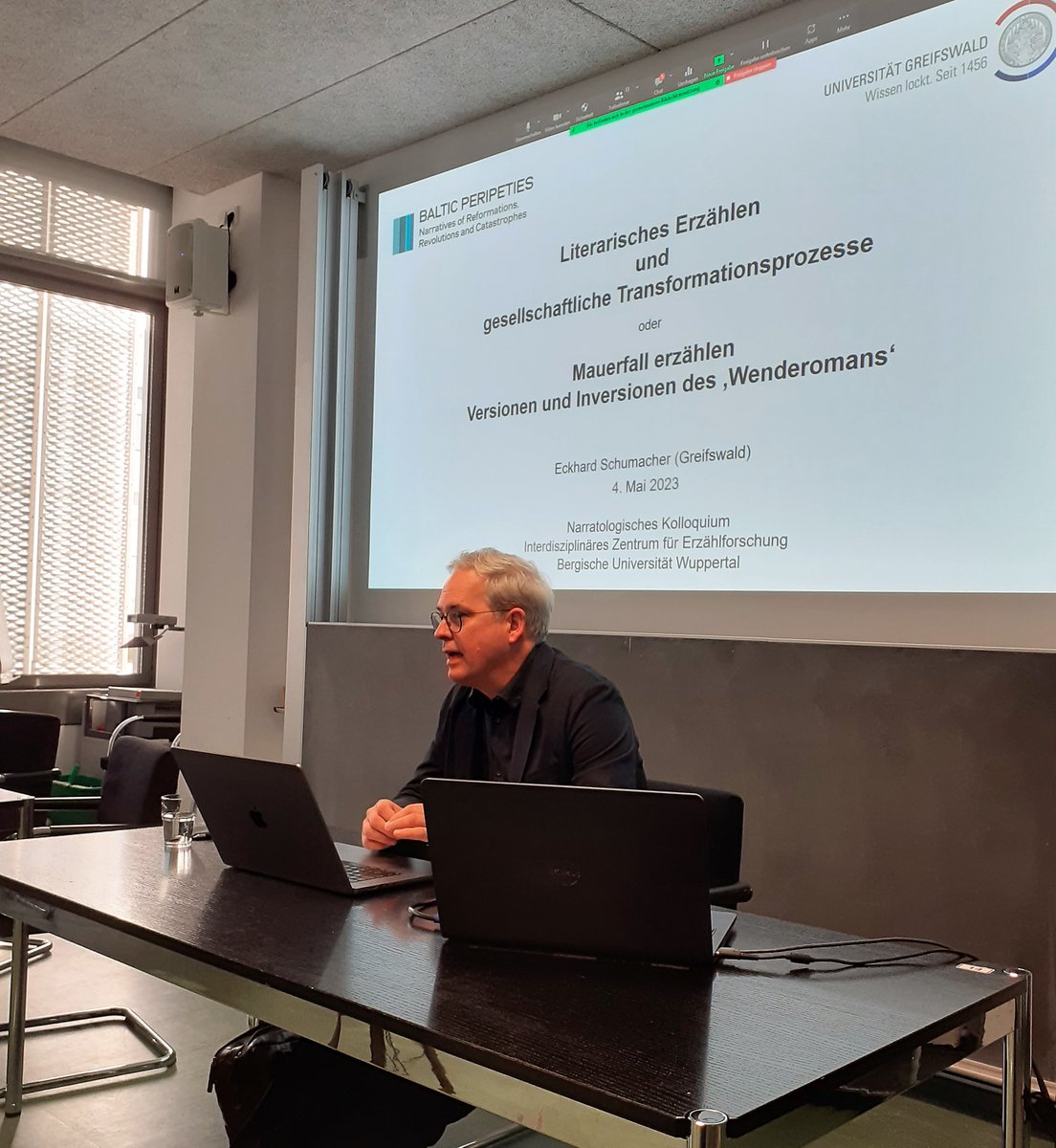 Thank you so much, #EckhardSchumacher, for your fascinating take on literature and transformation in our #NarratologicalColloquium last night and to all the participants in Wuppertal and online for the lively discussion! I hope you'll join us again in three weeks!
