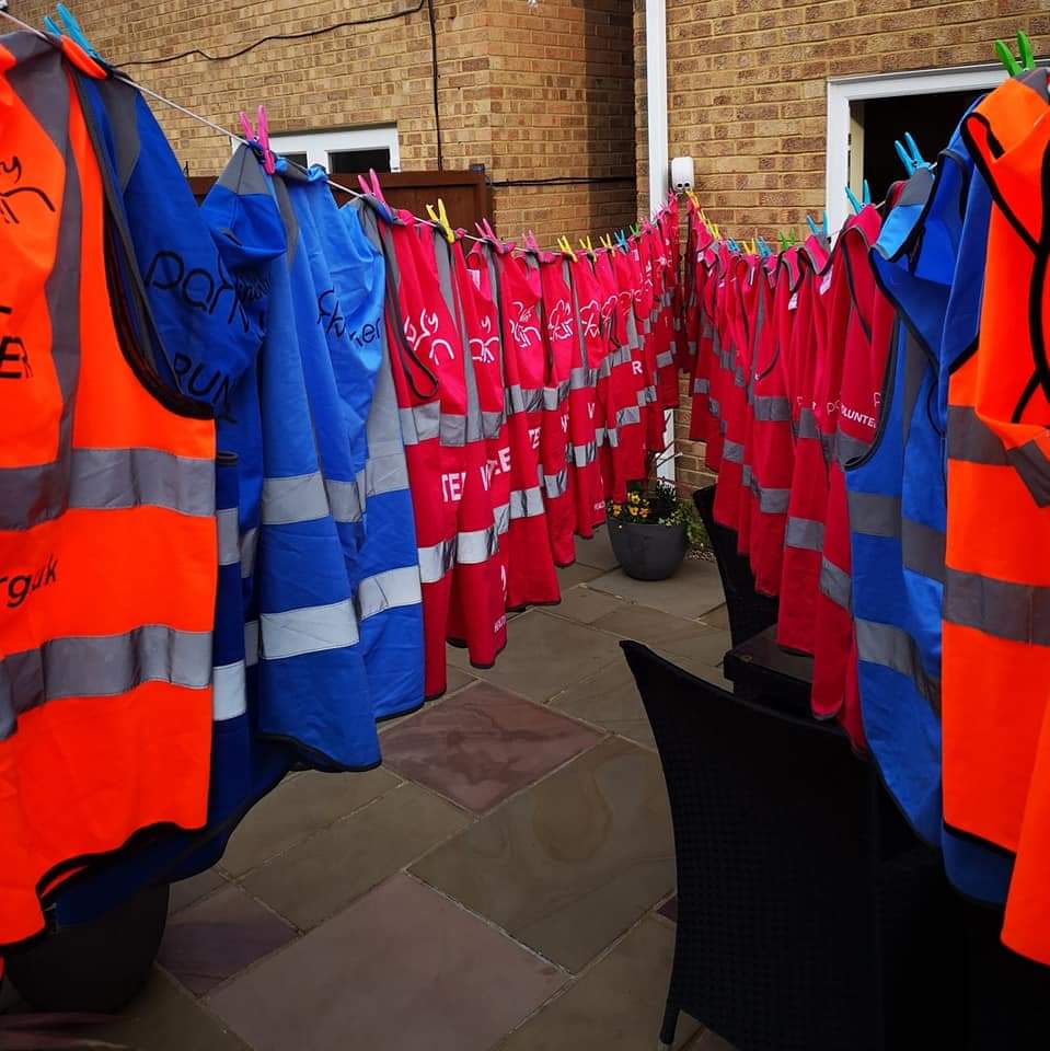 GtLinesparkrun's tweet photo. The bibs are washed and smelling lovely, ready to be worn by our fabulous hi-viz heroes. 
They can wait to see you all this morning!
#loveparkrun #volunteers https://t.co/Qcobu6eB6h